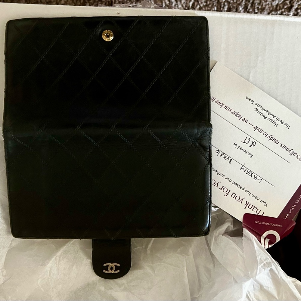 Chanel Black Quilted Wallet with COA - Picture 4 of 4